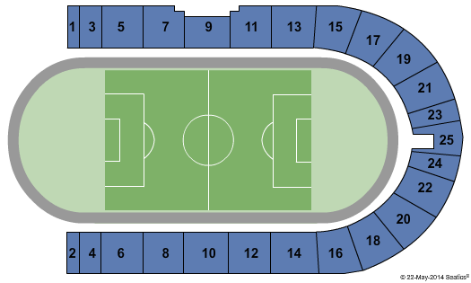 Hughes Stadium - Sacramento Soccer Seating Chart